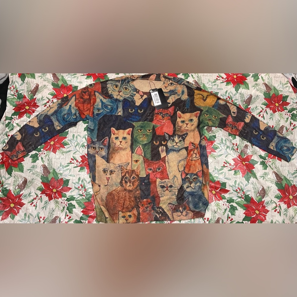 YesNo Women’s Soft Pullover Sweater Cats Design 3XL